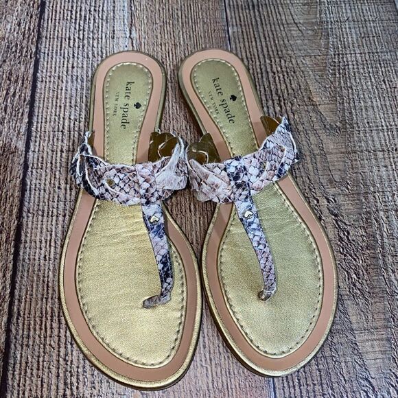 Kate Spade Ingrid Snake Print Braided Sandals - Picture 1 of 10